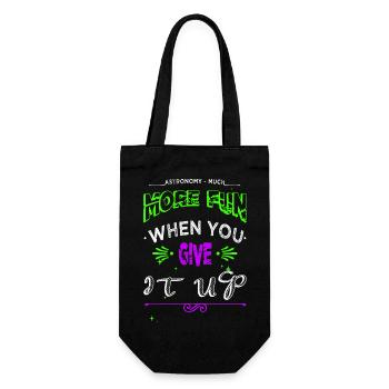 Joke Astronomy Lovers Art Physics Cool Gift Idea - Gift Bag for Bottles - black - Front