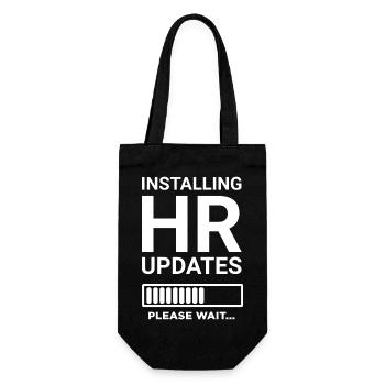 Installing HR Updates Please Wait - Gift Bag for Bottles - black - Front