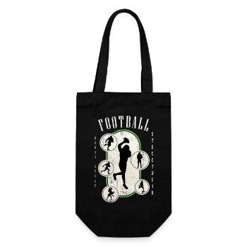 American Football Spieler Vintage Retro USA Sport - Geschenkbeutel für Flaschen - Schwarz - Vorne
