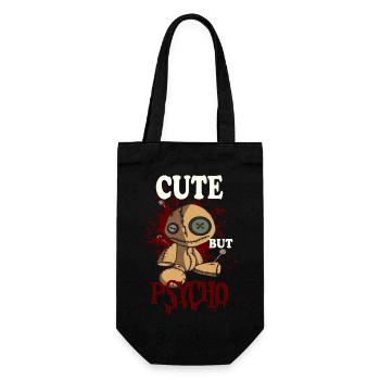 CUTE BUT PSYCHO Voodoo - Puppe - Geschenkbeutel für Flaschen - Schwarz - Vorne