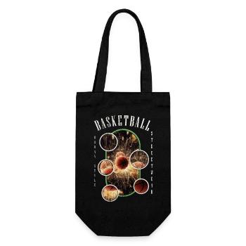 Basketball Basketballer Dunking Sport Vintage - Geschenkbeutel für Flaschen - Schwarz - Vorne