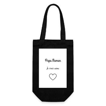 Papa Maman je vous aime - Sac à bouteille - noir - Devant