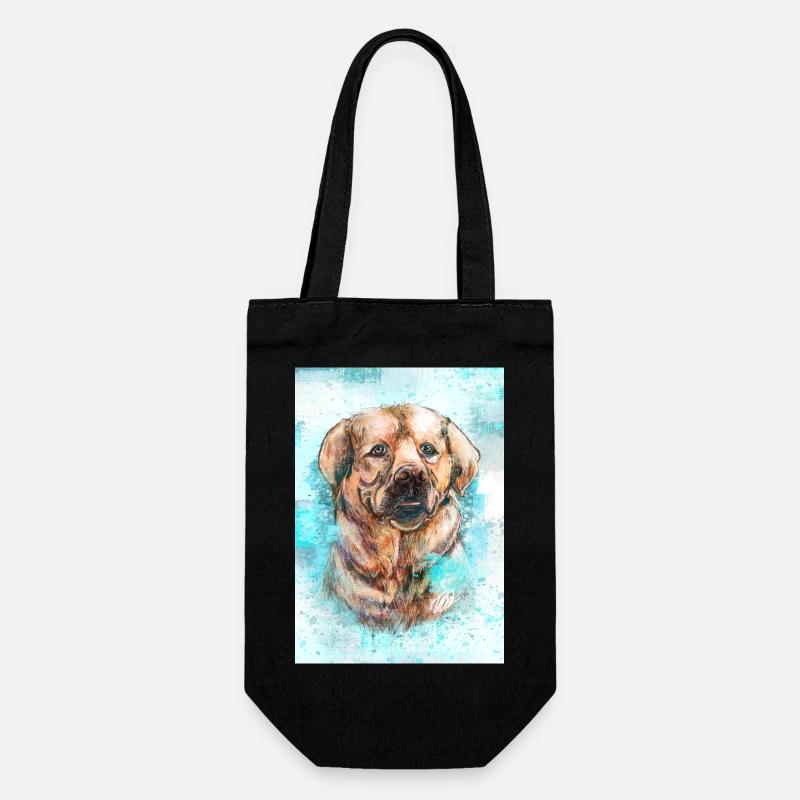 Labrador - Gift Bag for Bottles - black