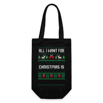 Tout ce que je veux pour Noël, c’est... (Rennes) - Sac à bouteille - noir - Devant