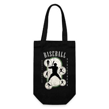 Baseball Baseball Player USA Sport Vintage Retro - Gift Bag for Bottles - black - Front