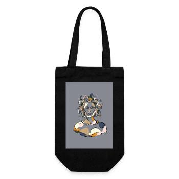 Méduse bleu - Sac à bouteille - noir - Devant