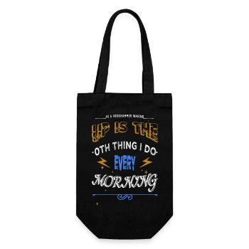 quote admin health informatics specialist tshirts - Gift Bag for Bottles - black - Front