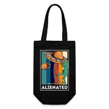 UFO Funny Space - Gift Bag for Bottles - black - Front