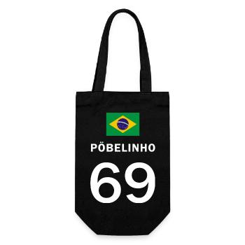 pöbelinho - Geschenkbeutel für Flaschen - Schwarz - Vorne