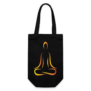 Meditation - Gift Bag for Bottles - black - Front