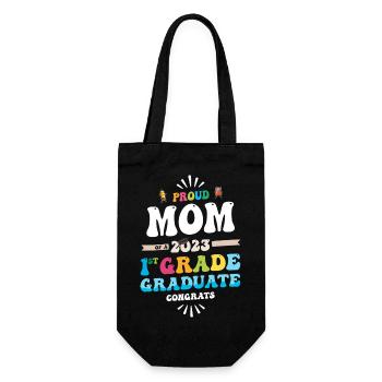 Stolze Mutter einer 1. Klasse des Abschlusses 2023 - Geschenkbeutel für Flaschen - Schwarz - Vorne