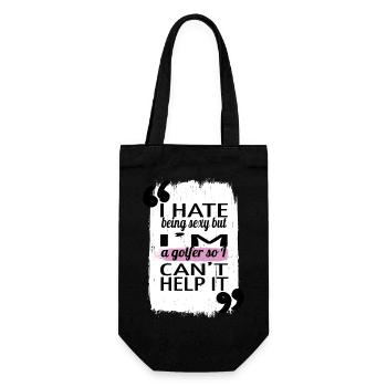 jokes golf joke funny animals golfkids golfapparel - Gift Bag for Bottles - black - Front