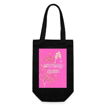 BIRTHDAY QUEEN - Geschenkbeutel für Flaschen - Schwarz - Vorne