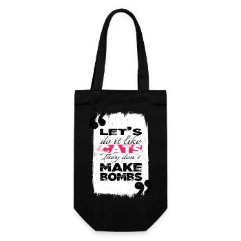 fun sayings heart quote flower power global peace - Gift Bag for Bottles - black - Front