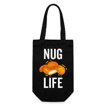 Nug Leben - Geschenkbeutel für Flaschen - Schwarz - Vorne