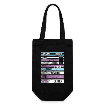 To make someone feel style better - Gift Bag for Bottles - black - Front