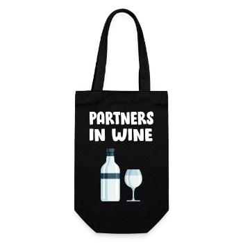 Beer Wine Whiskey Schnapps Alcohol - Gift Bag for Bottles - black - Front