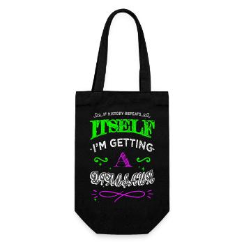 geek prehistoric black baby mamma gift afro - Gift Bag for Bottles - black - Front