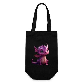 Kleiner Süßer Drache 3 - Geschenkbeutel für Flaschen - Schwarz - Vorne