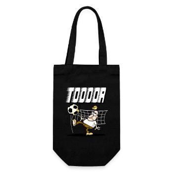 TOOOOR Fußballspieler - Geschenkbeutel für Flaschen - Schwarz - Vorne