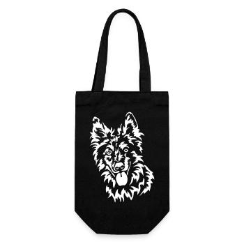 Tiger Head "Black Edition" - Gift Bag for Bottles - black - Front