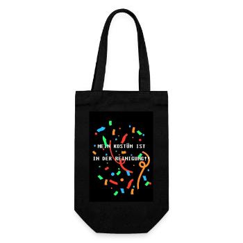 Lustige Karneval Kostüme & Fasching Shirts - Geschenkbeutel für Flaschen - Schwarz - Vorne