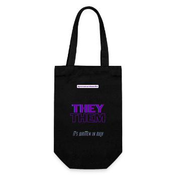 #pronounsarebeautiful they/them - Sac à bouteille - noir - Devant
