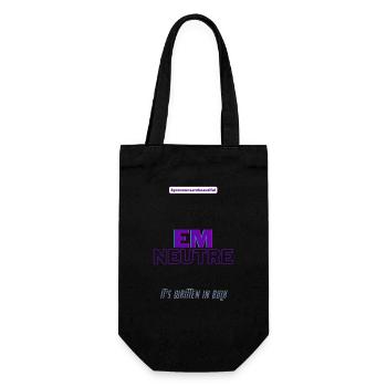 #pronounsarebeautiful em/neutre - Sac à bouteille - noir - Devant