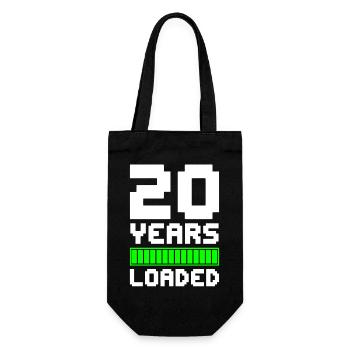 20 Years Loaded 20th Birthday - Gift Bag for Bottles - black - Front