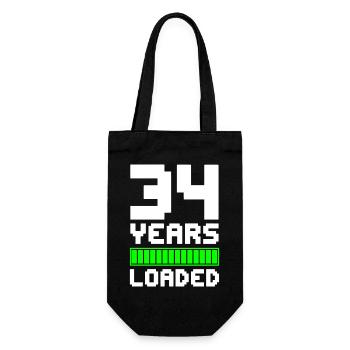 34 ans chargé 34e anniversaire - Sac à bouteille - noir - Devant