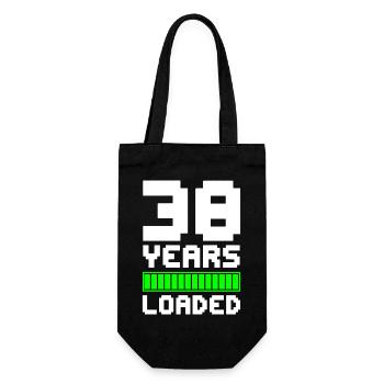 38 Years Loaded 38. Geburtstag - Geschenkbeutel für Flaschen - Schwarz - Vorne