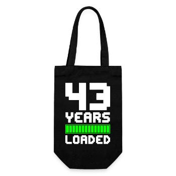 43 Years Loaded 43. Geburtstag - Geschenkbeutel für Flaschen - Schwarz - Vorne