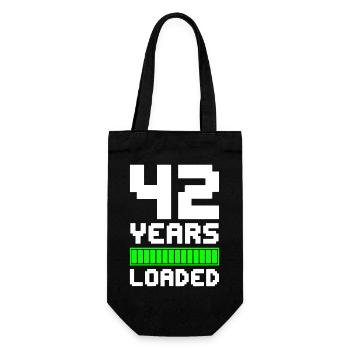 42 Years Loaded 42nd Birthday - Gift Bag for Bottles - black - Front