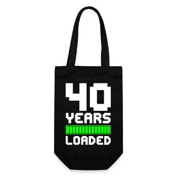 40 Years Loaded 40. Geburtstag - Geschenkbeutel für Flaschen - Schwarz - Vorne