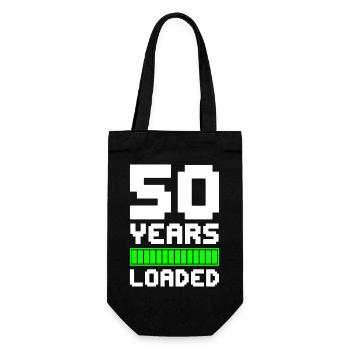50 Years Loaded 50. Geburtstag - Geschenkbeutel für Flaschen - Schwarz - Vorne