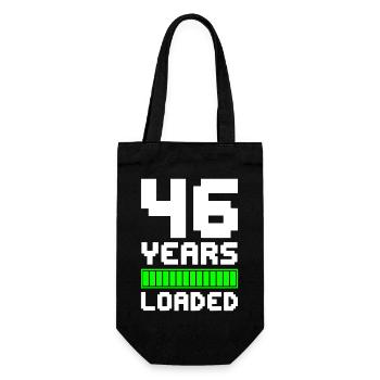 46 Years Loaded 46. Geburtstag - Geschenkbeutel für Flaschen - Schwarz - Vorne