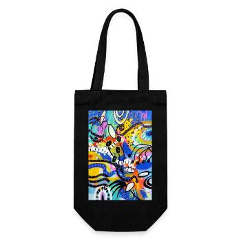 Abstract Chaos #10 original painting Design - Geschenkbeutel für Flaschen - Schwarz - Vorne