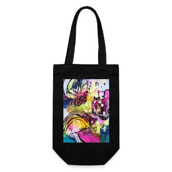 Abstract Chaos #18 original painting Design - Geschenkbeutel für Flaschen - Schwarz - Vorne