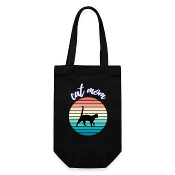 Maman chat - Sac à bouteille - noir - Devant