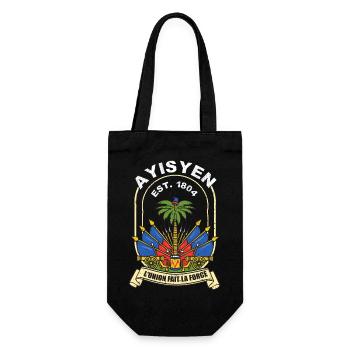 Haiti Haitian Flagge Stolz Sein I Geschenk - Geschenkbeutel für Flaschen - Schwarz - Vorne