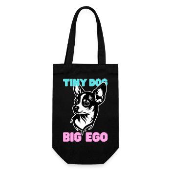 Chihuahua - Small Dog, Big Pride Funny - Gift Bag for Bottles - black - Front