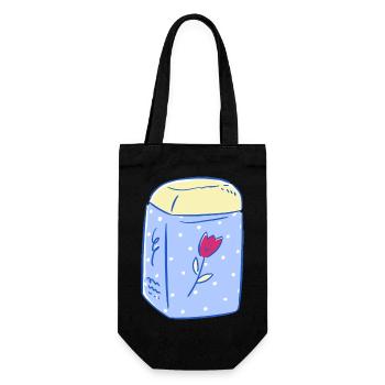 pot senteur fleur. - Sac à bouteille - noir - Devant