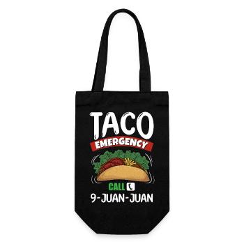 Taco Tortilla Corn Mexico Food I Gift - Gift Bag for Bottles - black - Front