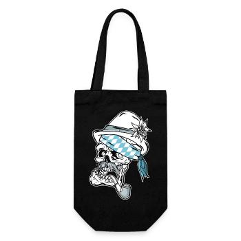 Bavarian Skull // Illustration - Geschenkbeutel für Flaschen - Schwarz - Vorne