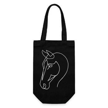 Esquisse du cheval blanc - Sac à bouteille - noir - Devant