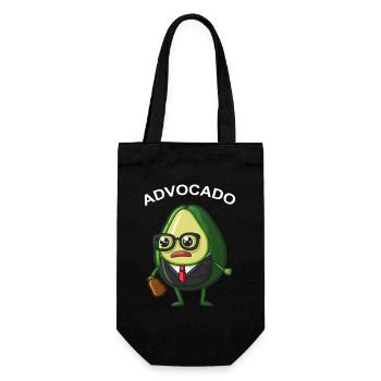 Avocado Anwalt Advokat Jurist Rechtsanwalt Vegan - Geschenkbeutel für Flaschen - Schwarz - Vorne