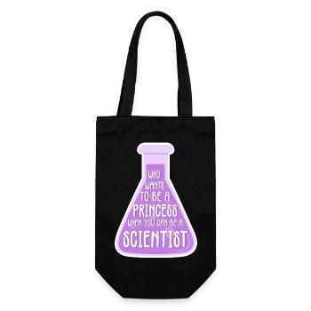 Science Wissenschaftlerin Chemikerin Chemielehrer - Geschenkbeutel für Flaschen - Schwarz - Vorne