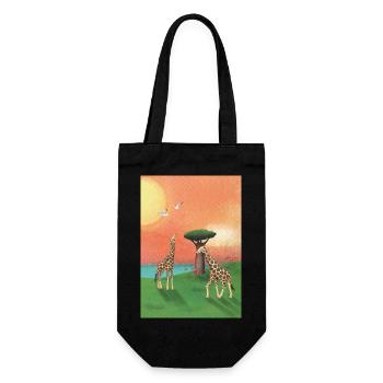 Girafes Afrique du Sud - Sac à bouteille - noir - Devant