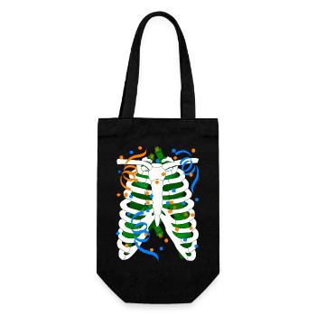 ALCOHOL Chest - Gift Bag for Bottles - black - Front