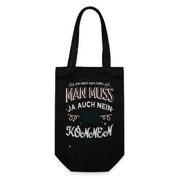 alkoholische getränke bier witzig trinken - Geschenkbeutel für Flaschen - Schwarz - Vorne